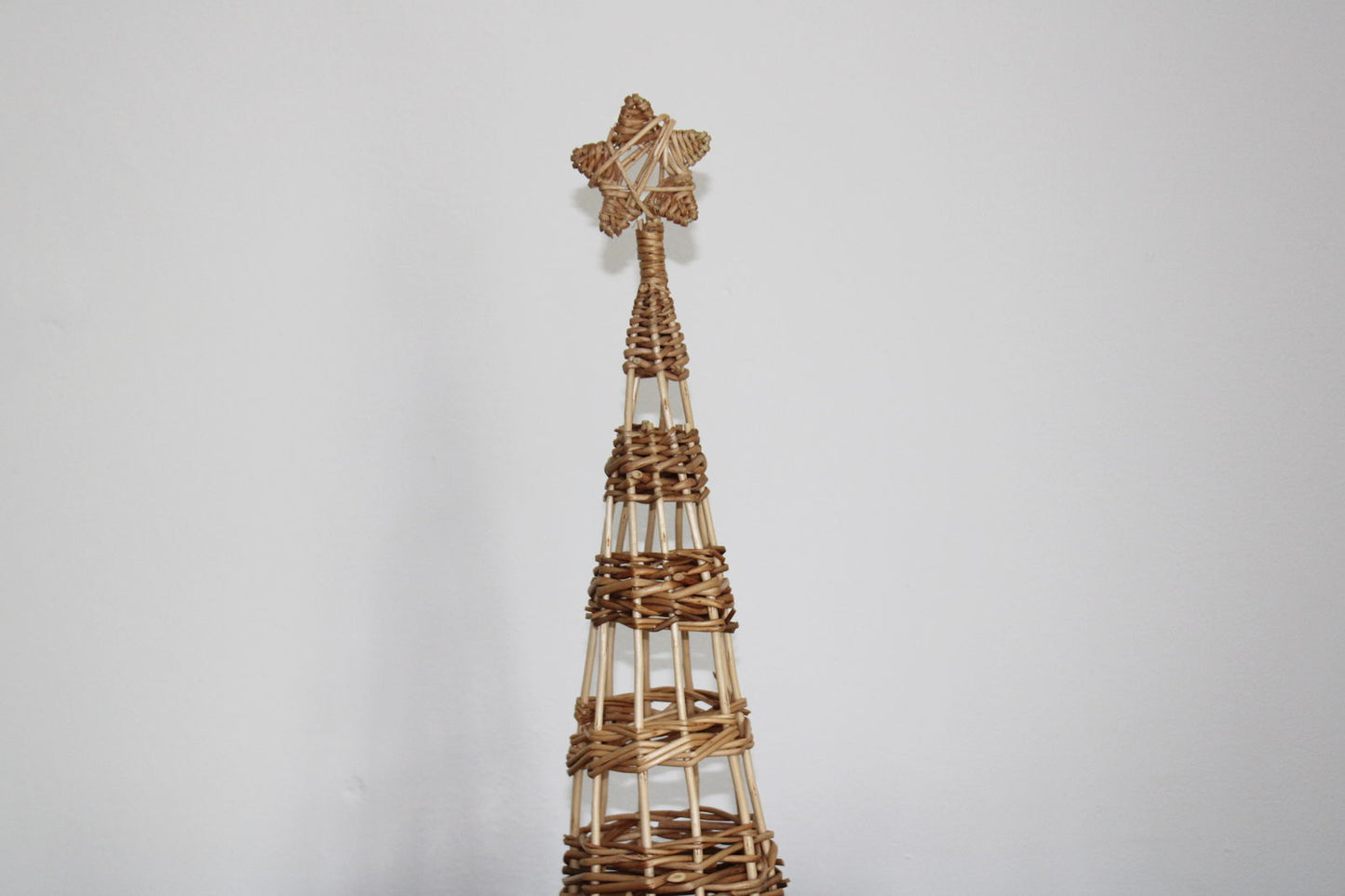 Freestanding Rustic Rattan Christmas Tree