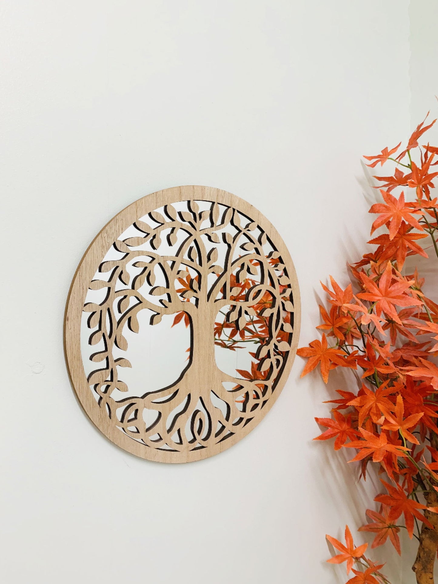 Tree Of Life Mirror - Round Cut Out