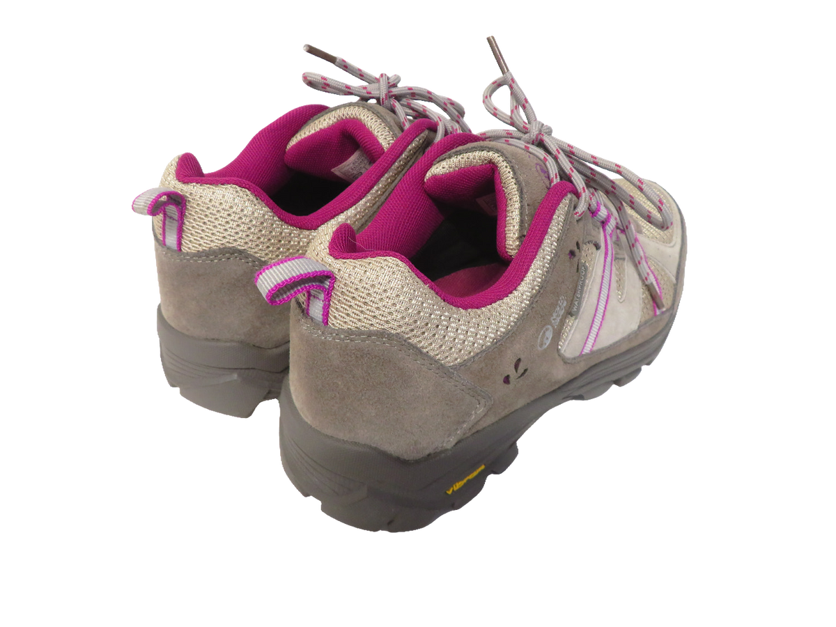 North Ridge Bexhill Womens Waterproof Walking Shoes UK 7 Grey Pink Suede Mesh