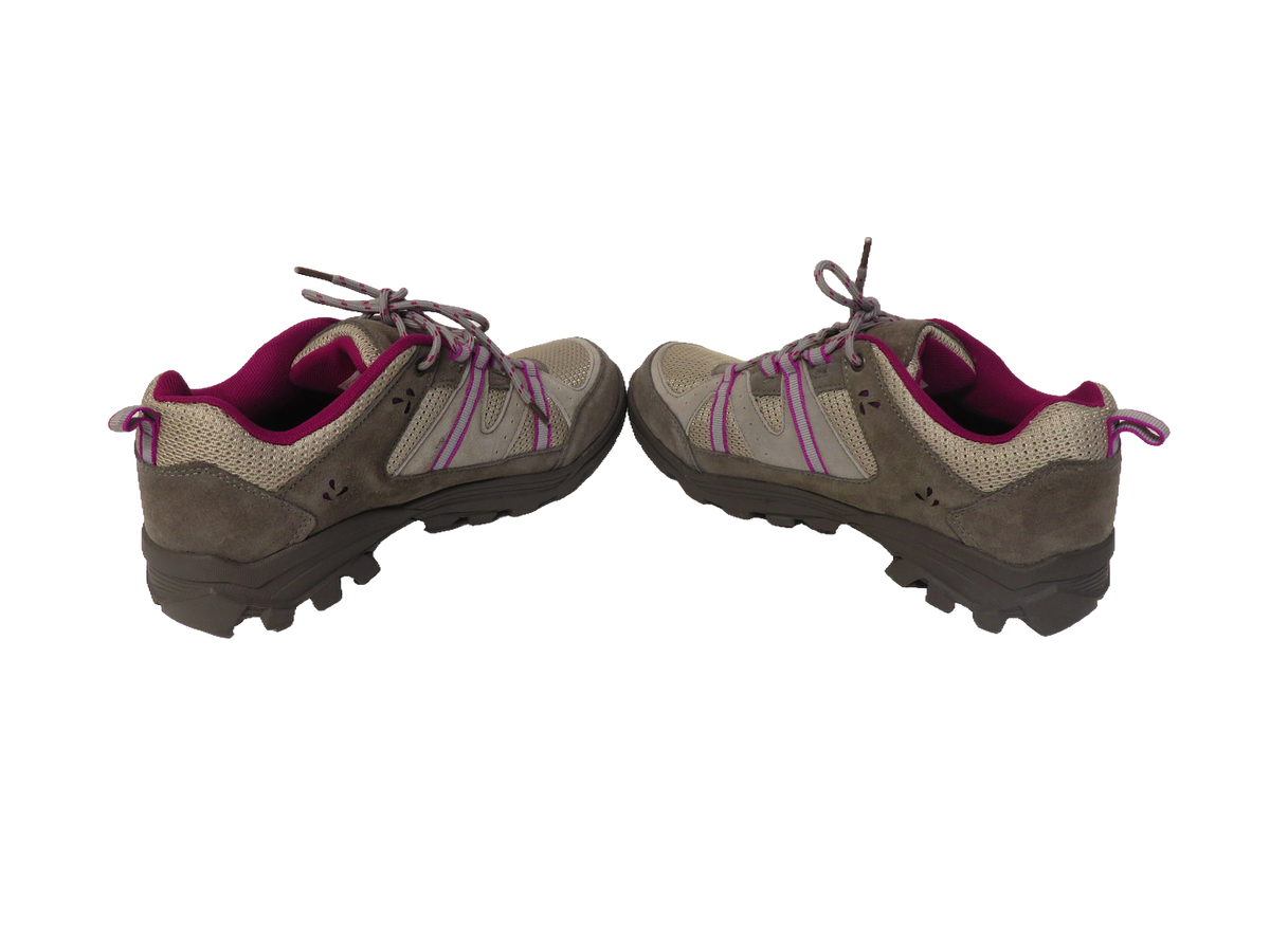 North Ridge Bexhill Womens Waterproof Walking Shoes UK 7 Grey Pink Suede Mesh