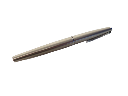 Parker 45 Fountain Pen Silver Brushed Stainless Steel Chrome Trim Boxed Vintage