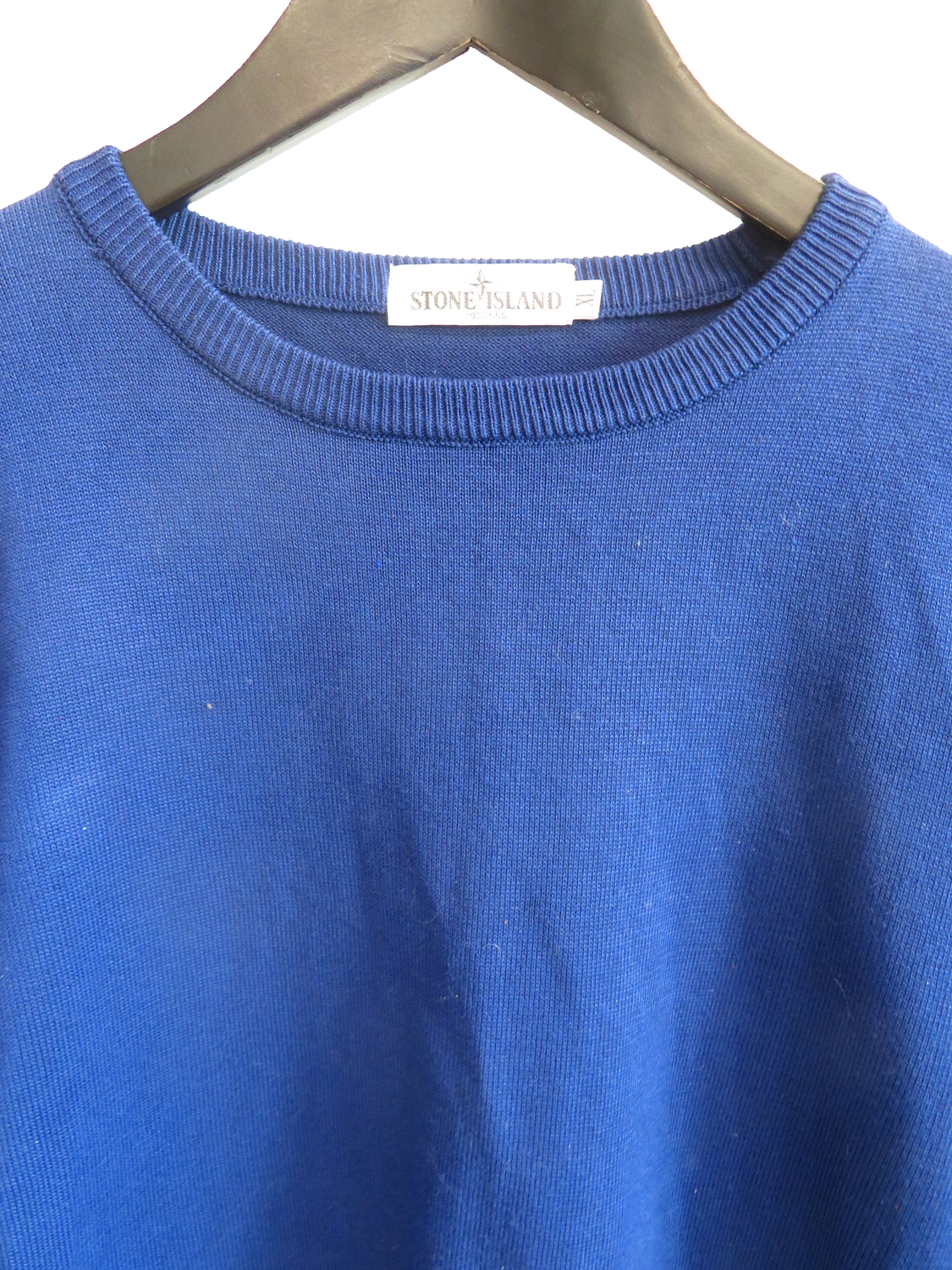 Stone Island Mens Jumper XL Blue Crew Neck Knit Long Sleeve Pullover Knitwear