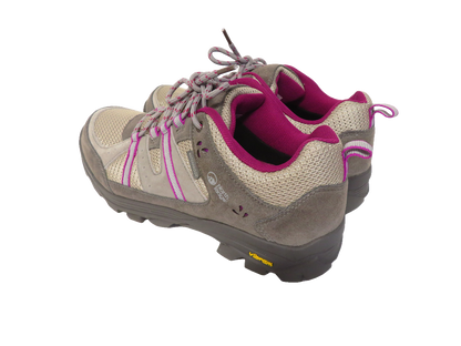 North Ridge Bexhill Womens Waterproof Walking Shoes UK 7 Grey Pink Suede Mesh