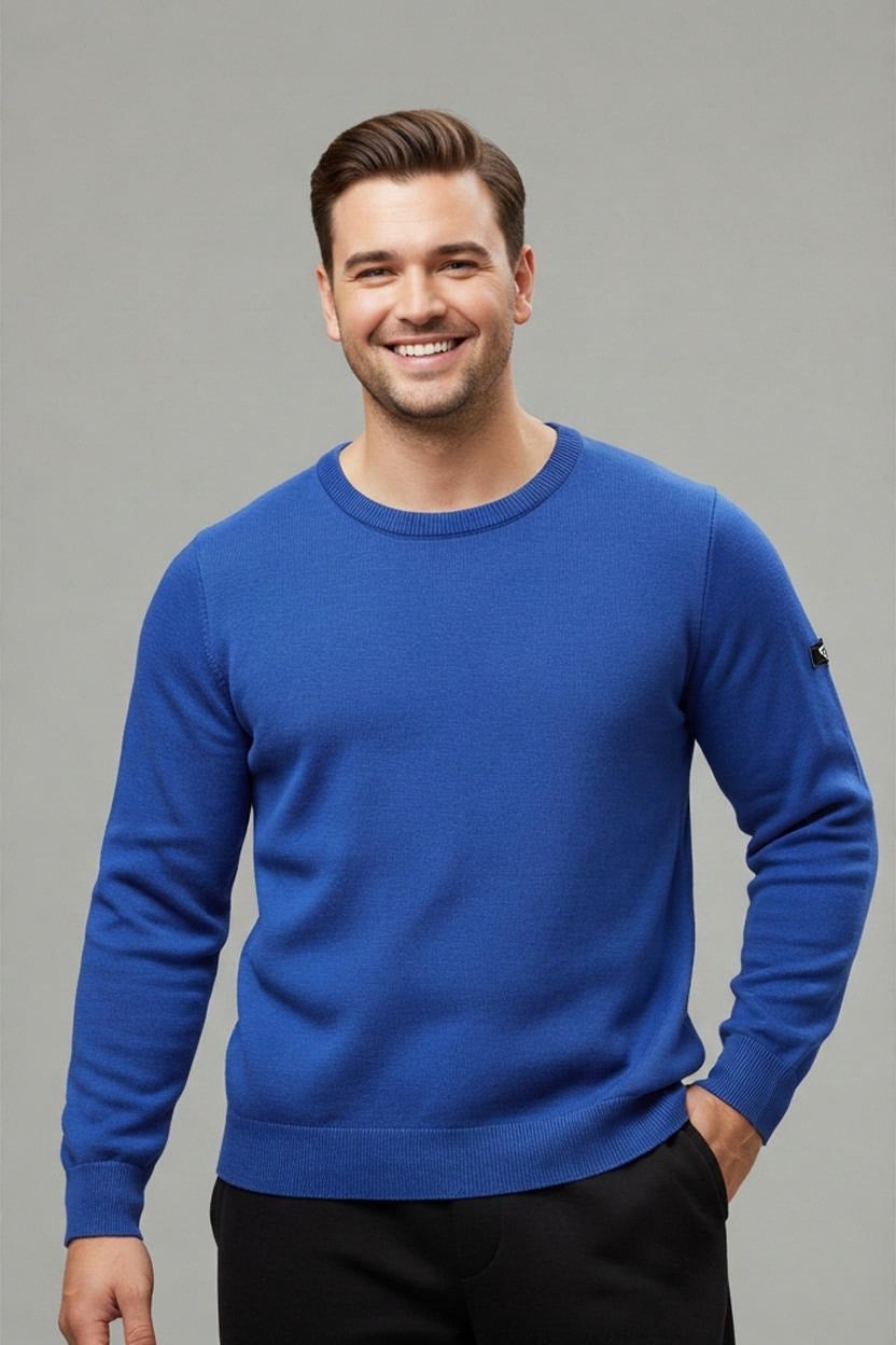 Stone Island Mens Jumper XL Blue Crew Neck Knit Long Sleeve Pullover Knitwear