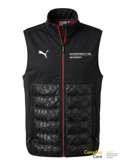 Puma Porsche Motorsport Gilet Bodywarmer EU M US S Black Red Mens Padded Zip