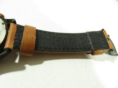 AVI-8 Hawker Harrier Matador Mens Chronograph Watch Black Brown Leather Strap