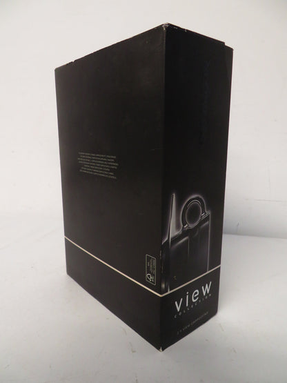 Nespresso View Collection Cappuccino Cups and Saucers Set of 2 Glass Steel Boxed
