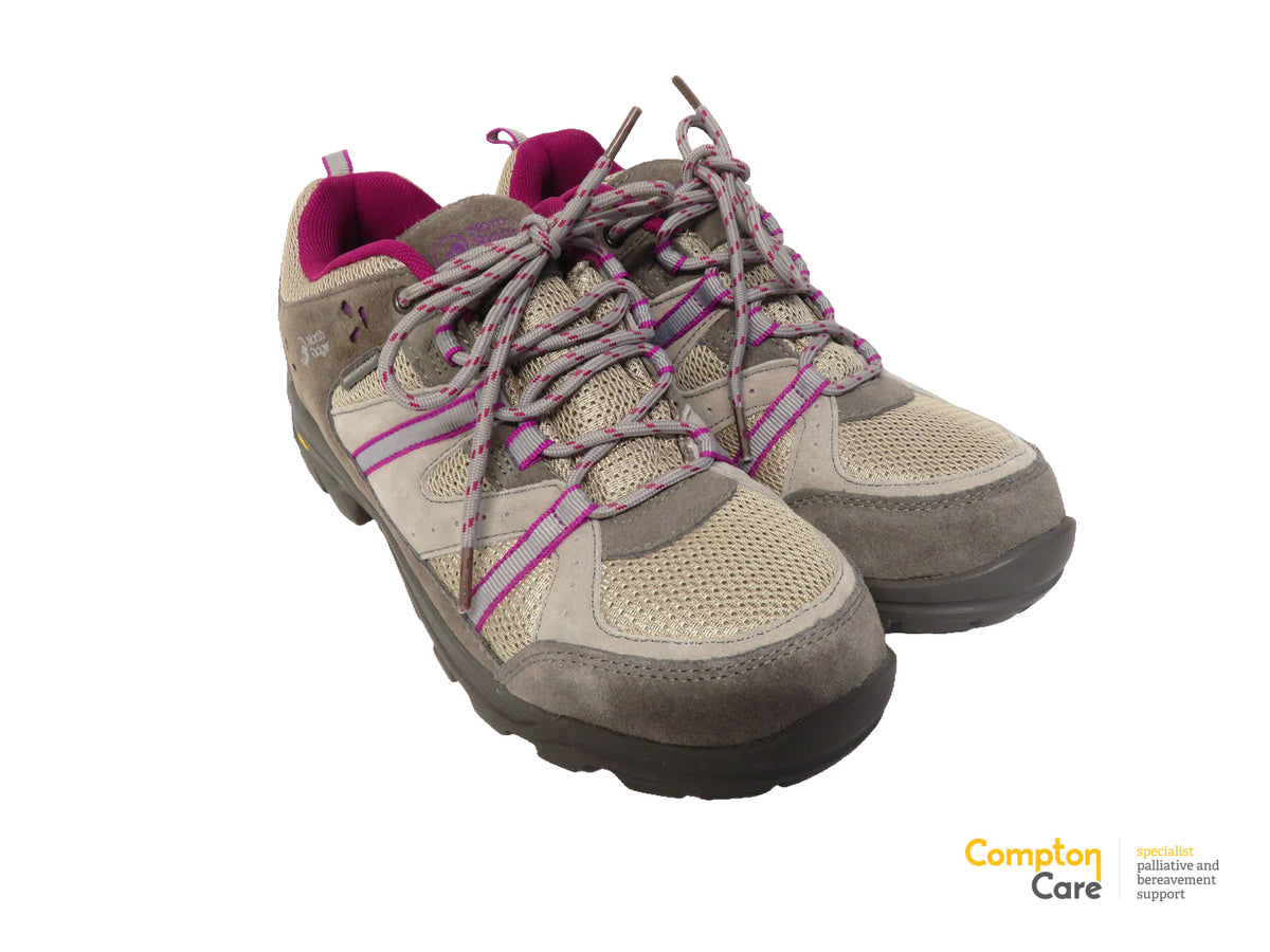 North Ridge Bexhill Womens Waterproof Walking Shoes UK 7 Grey Pink Suede Mesh