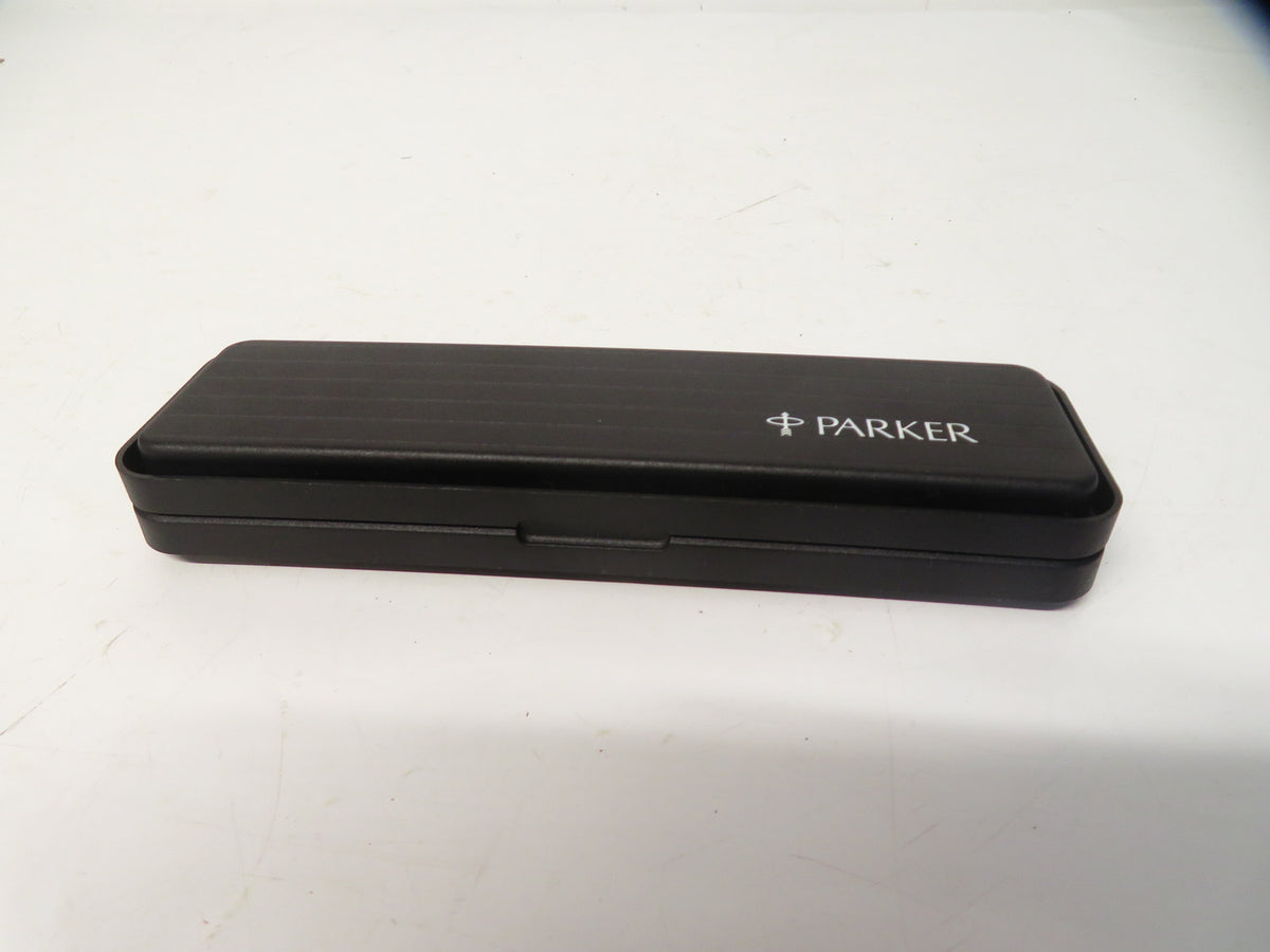 Parker 45 Fountain Pen Silver Brushed Stainless Steel Chrome Trim Boxed Vintage