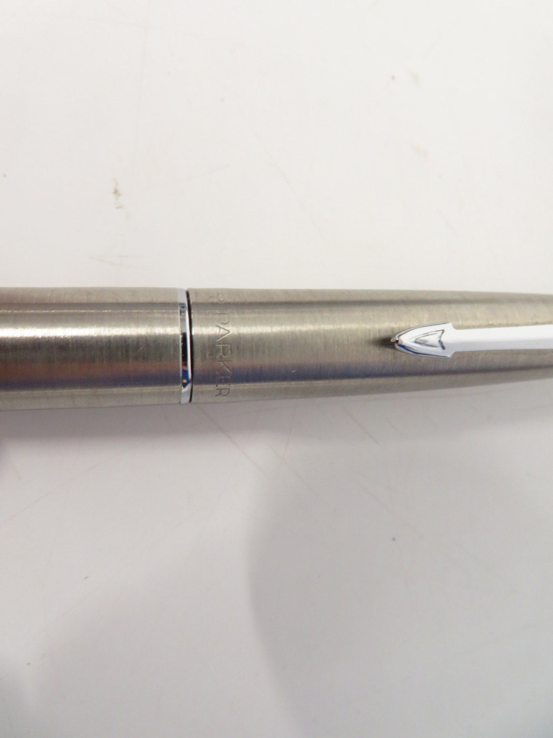 Parker 45 Fountain Pen Silver Brushed Stainless Steel Chrome Trim Boxed Vintage