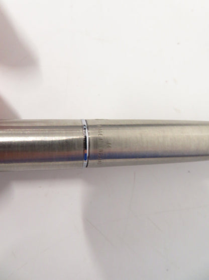 Parker 45 Fountain Pen Silver Brushed Stainless Steel Chrome Trim Boxed Vintage